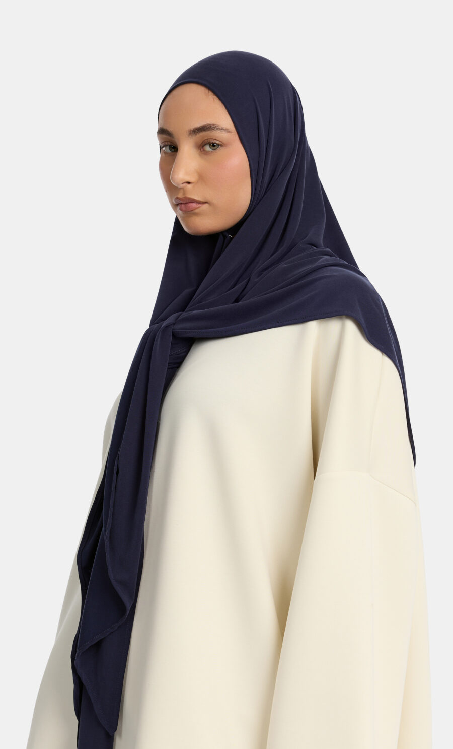BREATHABLE TRIANGLE HIJAB - DARK NAVY