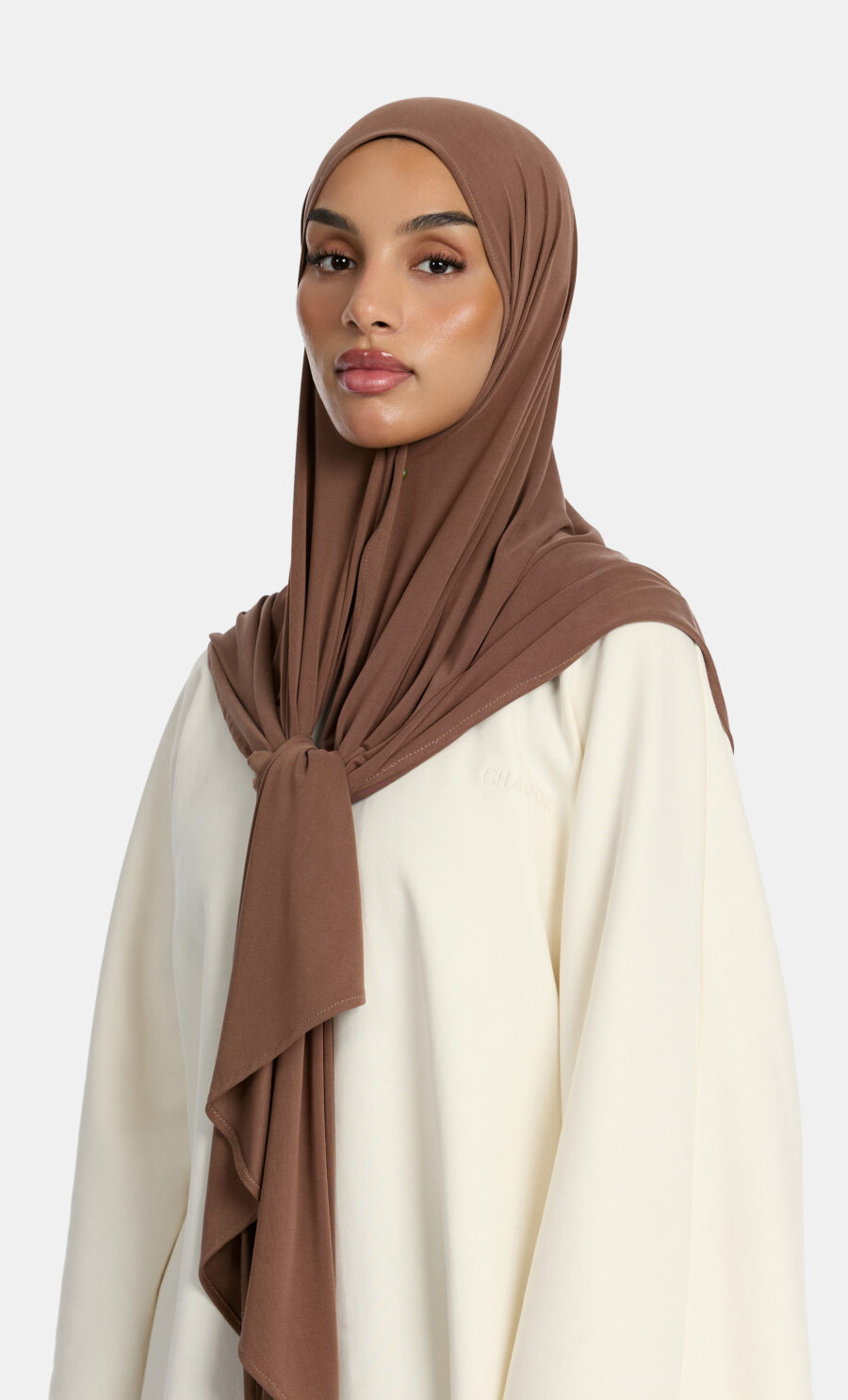 BREATHABLE TRIANGLE HIJAB - DARK CHOCOLATE