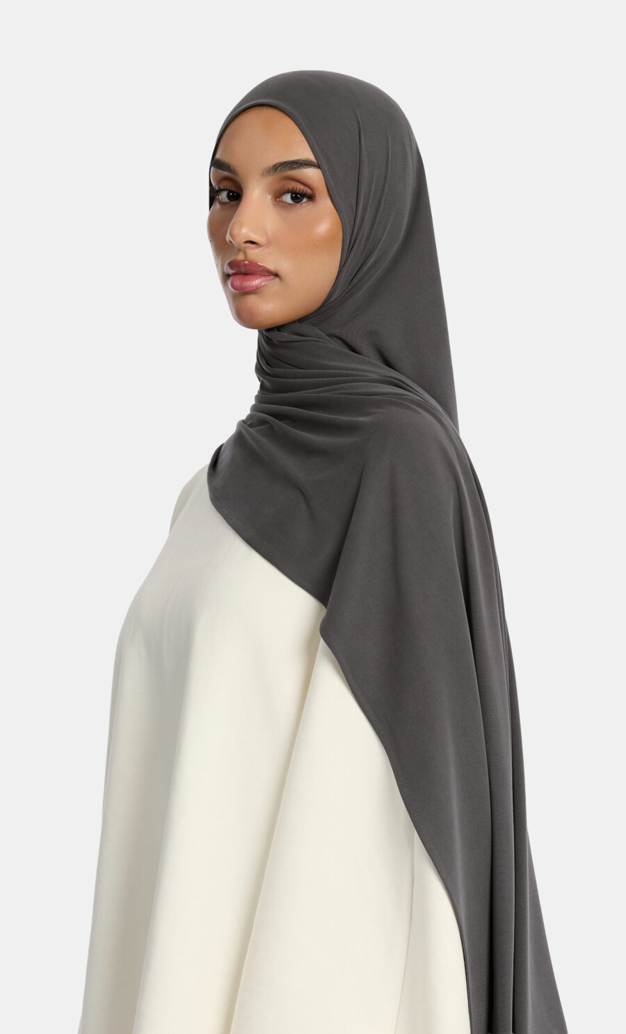 BREATHABLE JERSEY SCARF - ANTHRACITE