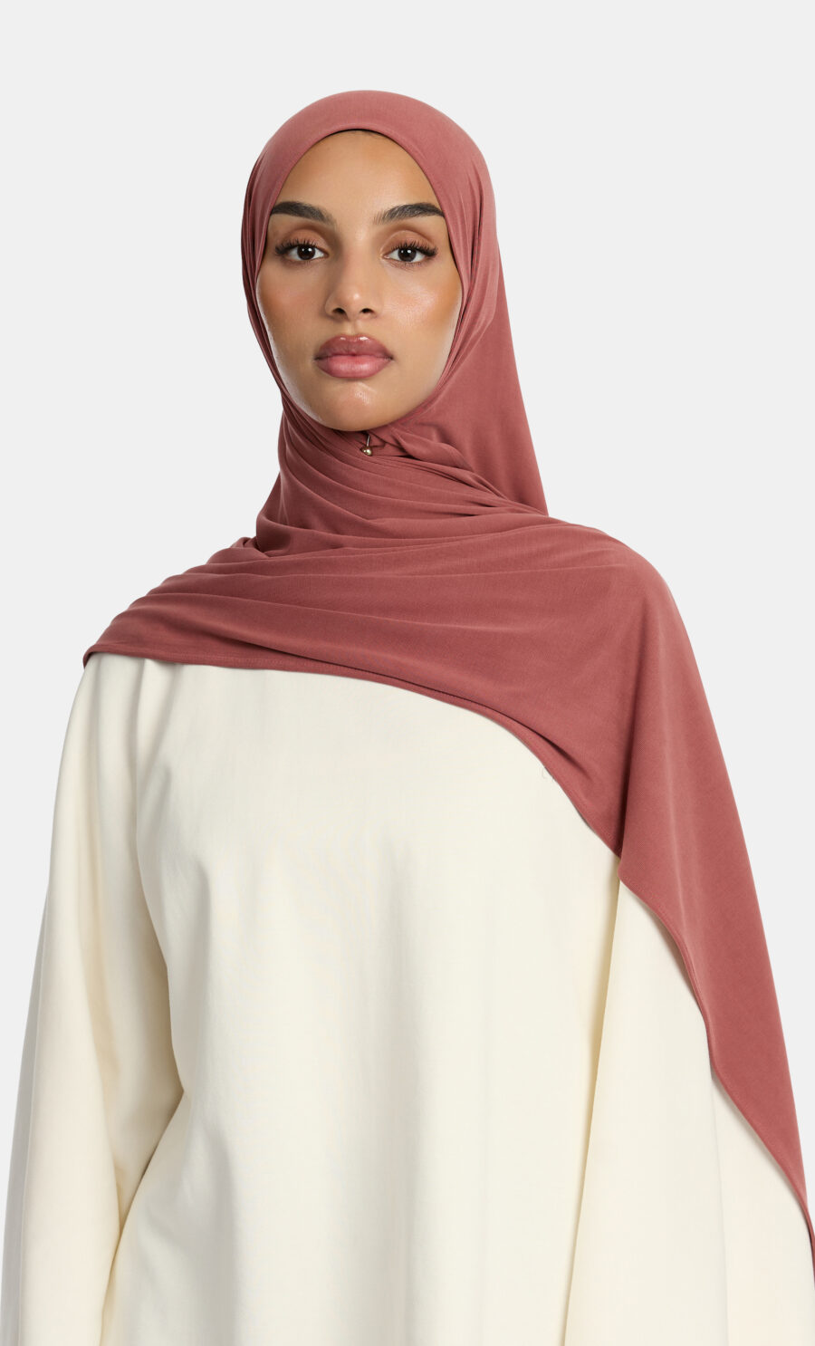 BREATHABLE JERSEY SCARF - CINNAMON