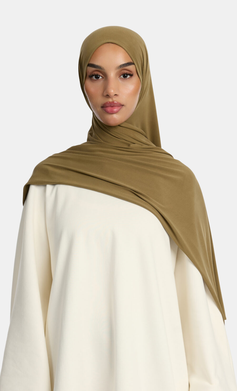 BREATHABLE JERSEY SCARF - DUSTY OLIVE
